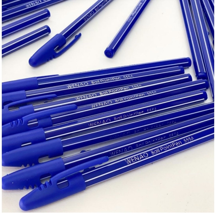 Ручка гелевая Ручка шариковая WENAO Ball Point Pen WA 555-A 50 шт, 0.7 мм, цвет чернил синий 1 шт, 0.3 мм, цвет чернил синий